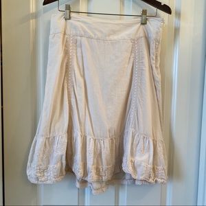 Merona Boho Off White Skirt Size 8